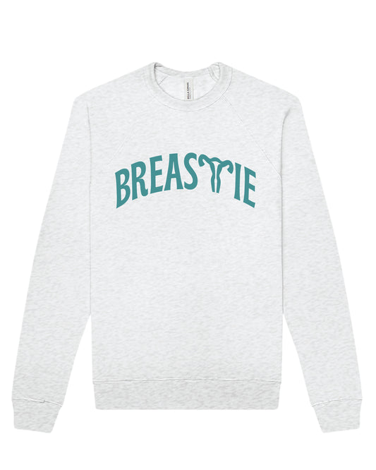 BREASTIE UTERUS CREWNECK - ASH GREY
